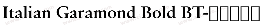 Italian Garamond Bold BT字体转换